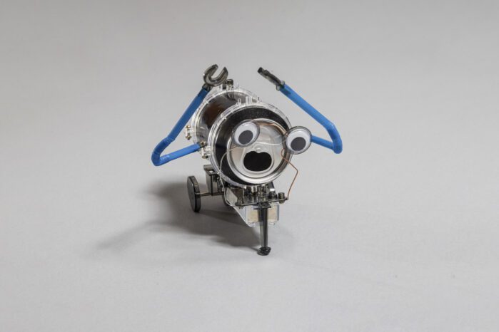 A picture of a self-made toy, which looks a bit like a robot.