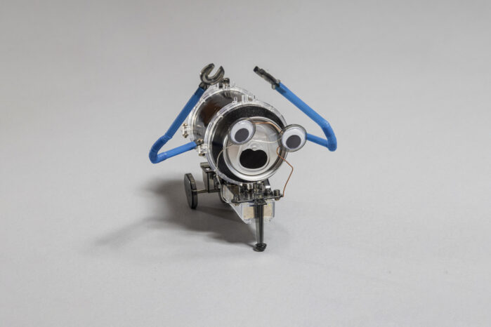 A picture of a self-made toy, which looks a bit like a robot.